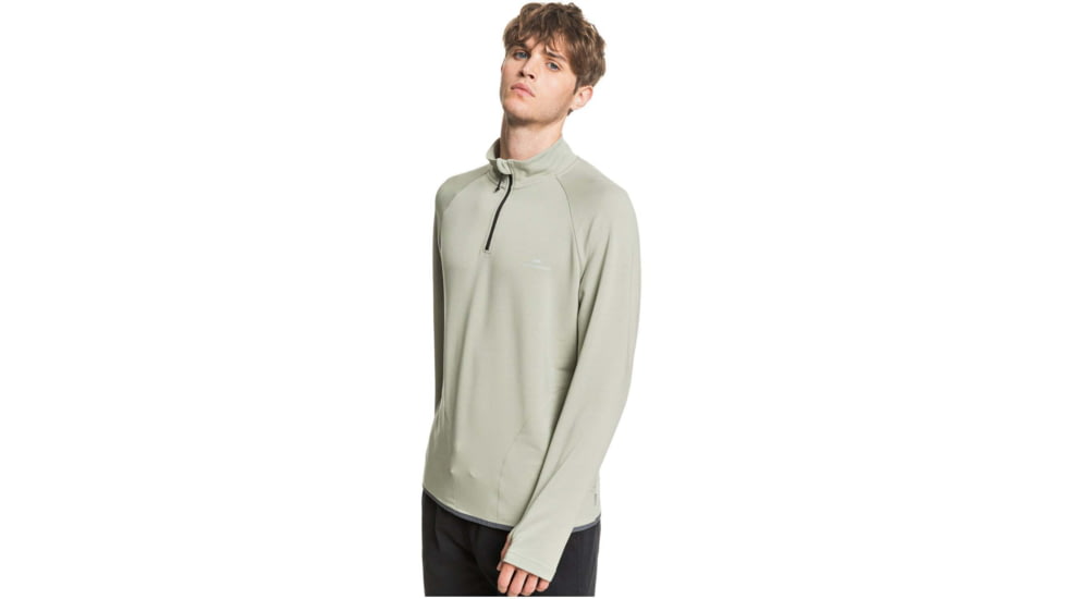 Quiksilver Waterman Open Ocean Long Sleeve Half-Zip Top - Mens, Seagrass, Medium, EQMKT03076-GHJ0-M