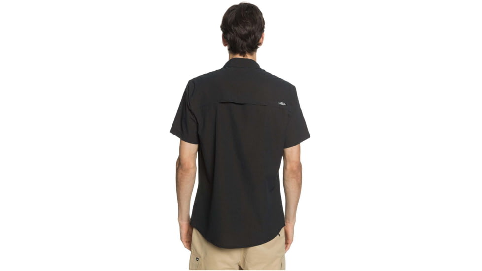 Quiksilver Waterman Tech Tides Short Sleeve UPF 30 Shirt - Mens, Black, Extra Large, EQMWT03225-KVJ0-XL