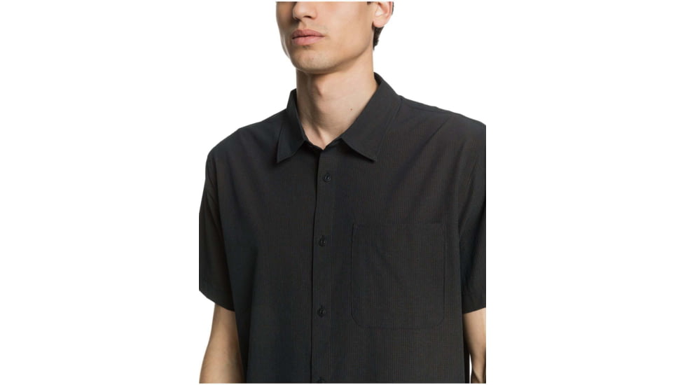 Quiksilver Waterman Tech Tides Short Sleeve UPF 30 Shirt - Mens, Black, Extra Large, EQMWT03225-KVJ0-XL