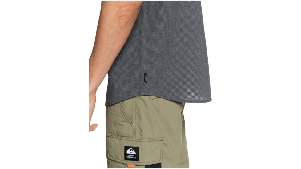 Quiksilver Waterman Tech Tides Short Sleeve UPF 30 Shirt - Mens, Black, Extra Large, EQMWT03225-KVJ0-XL