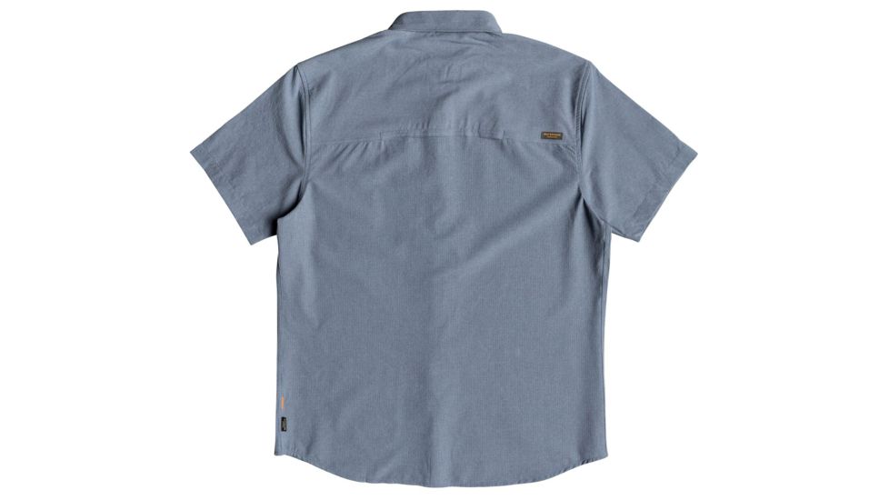 Quiksilver Waterman Tech Tides Short Sleeve UPF 30 Shirt - Mens, Blue Shadow Marl, Large, EQMWT03225-BKQH-L