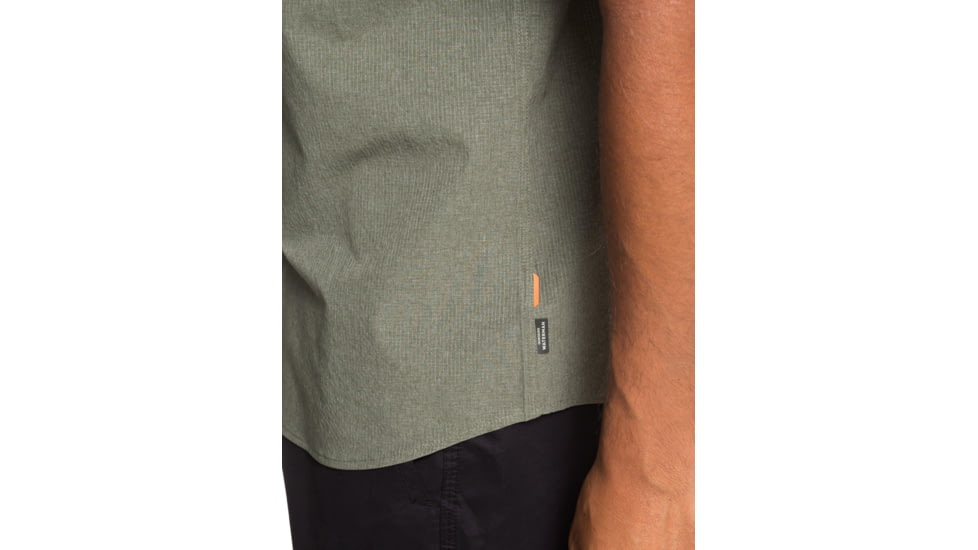 Quiksilver Waterman Tech Tides Short Sleeve UPF 30 Shirt - Mens, Ivy Green Marl, Small, EQMWT03225-CRBH-S