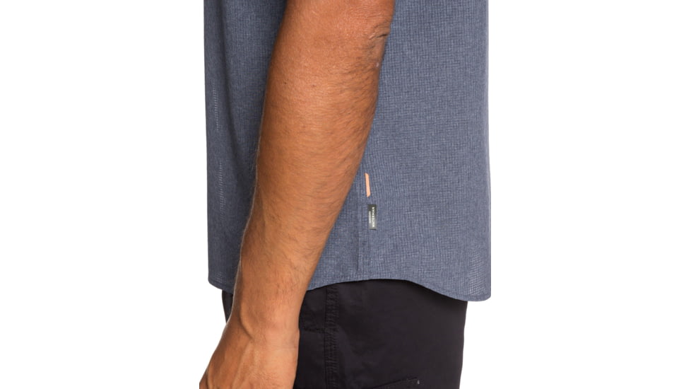 Quiksilver Waterman Tech Tides Short Sleeve UPF 30 Shirt - Mens, Parisian Night Marl, Medium, EQMWT03225-BYPH-M
