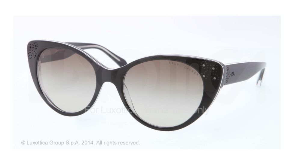 Ralph Lauren RL8110 Bifocal Prescription Sunglasses RL8110-54488E-55 - Lens Diameter 55 mm, Frame Color Black/white/trasparent