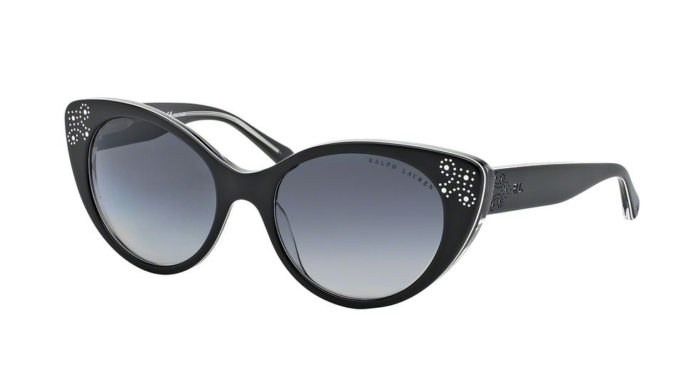 Ralph Lauren RL8110 Bifocal Prescription Sunglasses RL8110-5448T3-55 - Lens Diameter 55 mm, Frame Color Black/white/trasparent