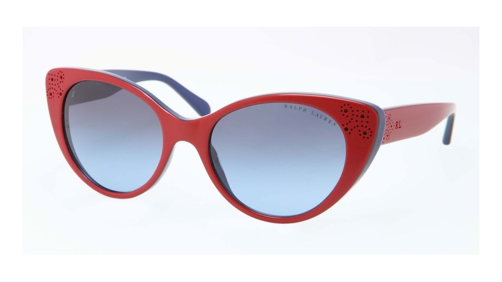 Ralph Lauren RL8110 Bifocal Prescription Sunglasses RL8110-54508F-55 - Lens Diameter 55 mm, Frame Color Top Red On Blue