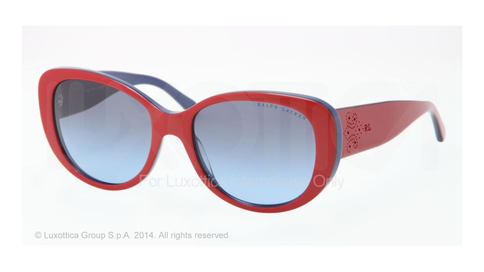 Ralph Lauren RL8114 Bifocal Prescription Sunglasses RL8114-54508F-56 - Lens Diameter 56 mm, Frame Color Top Red/blue