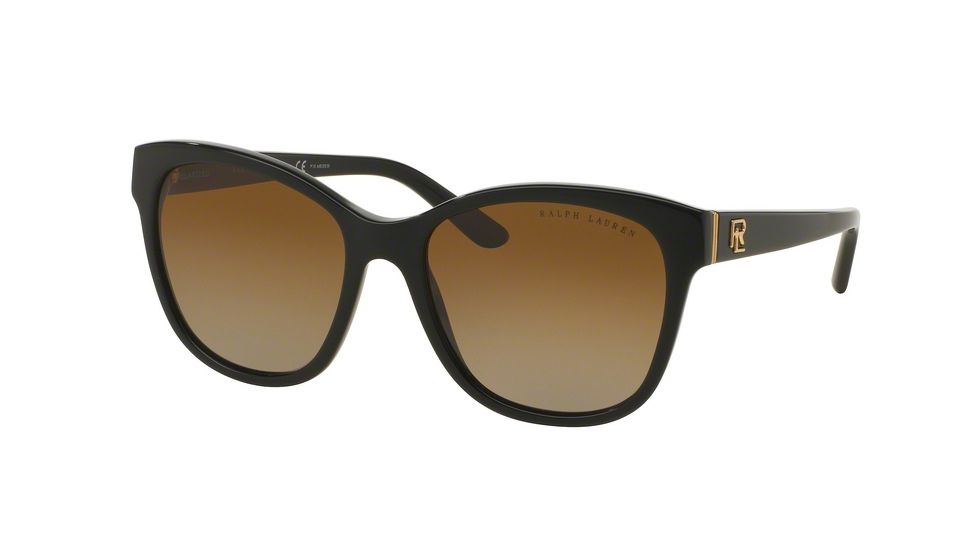 Ralph Lauren RL8143 Progressive Prescription Sunglasses RL8143-5001T5-55 - Lens Diameter 55 mm, Frame Color Shiny Black