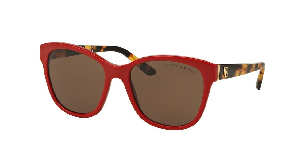 Ralph Lauren RL8143 Progressive Prescription Sunglasses RL8143-559973-55 - Lens Diameter 55 mm, Frame Color Shiny Laque Red
