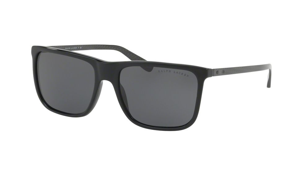 Ralph Lauren RL8157 Sunglasses 500187-58 - Black Frame, Dark Gray Lenses