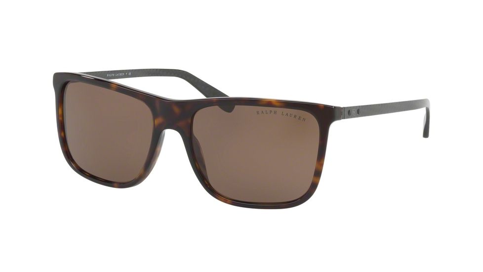 Ralph Lauren RL8157 Sunglasses 500373-58 - Dark Havana Frame, Brown Lenses