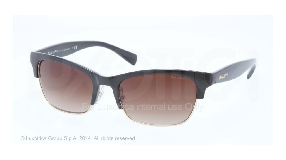 Ralph RA5183 RA5183 Progressive Prescription Sunglasses RA5183-126513-54 - Lens Diameter 54 mm, Frame Color Black/Gold