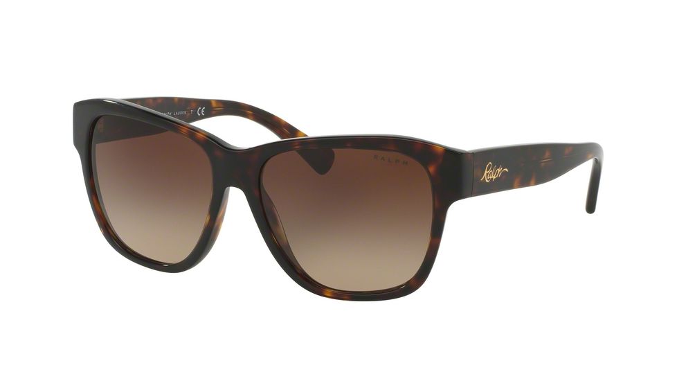 Ralph RA5226 Sunglasses 137813-56 - Dark Tortoise Frame, Brown Gradient Lenses