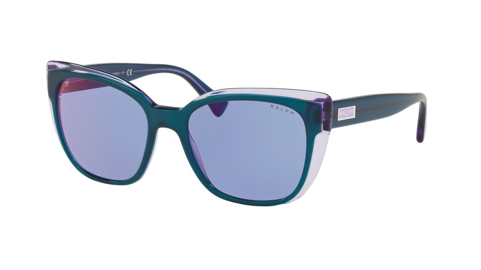 Ralph RA5242 Prescription Sunglasses, 55mm, Shiny Purple On Violet, RA5242-5683D1-55-SV
