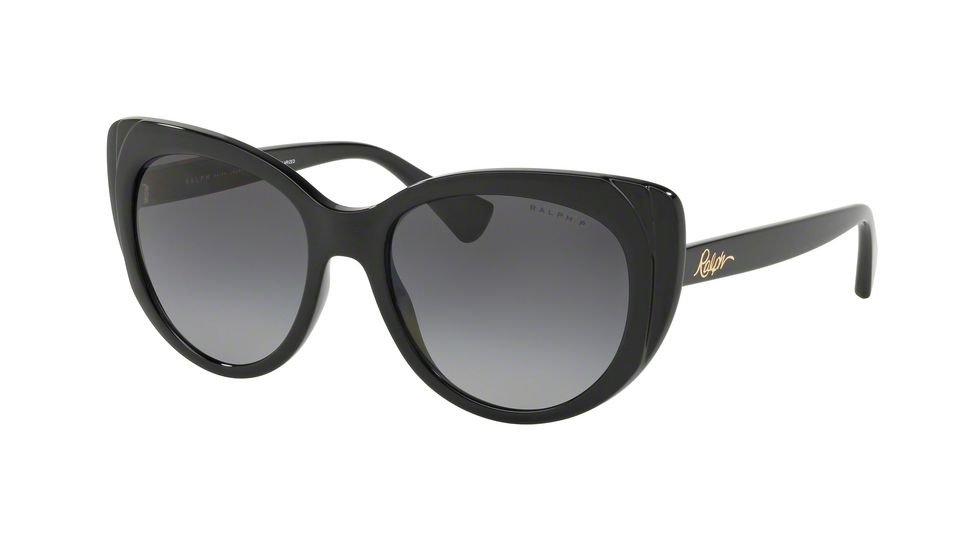 Ralph RA5243 Progressive Prescription Sunglasses RA5243-5001T3-55 - Lens Diameter 55 mm, Frame Color Black