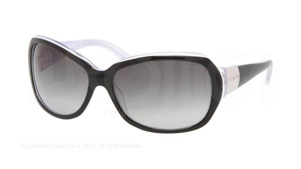 Ralph RA5005 Progressive Prescription Sunglasses RA5005-550-11-60 - Lens Diameter 60 mm, Frame Color Black/White/Crystal