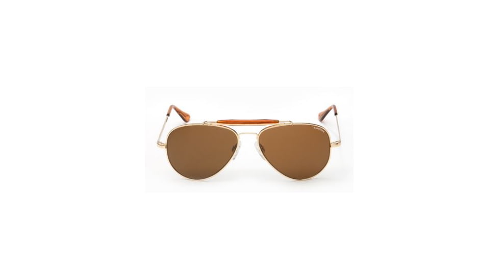 Randolph Sportsman 23K Gold Frame, Tan Polarized Glass Lens, 23K Gold Frame, 57MM SP71432