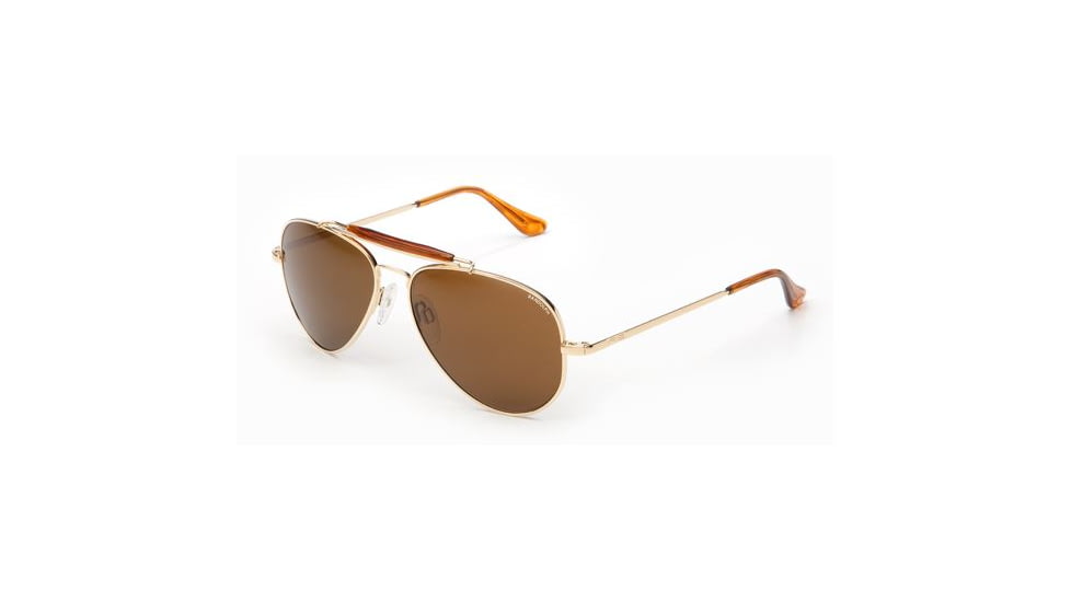 Randolph Sportsman 23K Gold Frame, Tan Polarized Glass Lens, 23K Gold Frame, 57MM SP71432