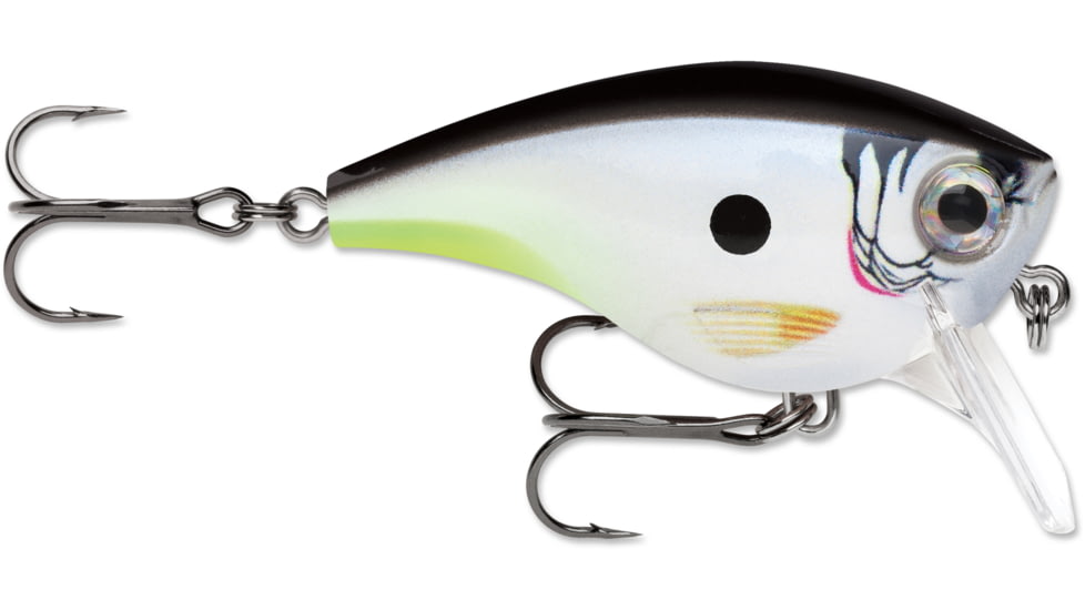 Rapala BX Big Brat Crankbait, Hard Flash, Square Bill 2.75in, 3/4 oz, 6ft, 3 Hooks, Hot Dang, BXBB06HDG