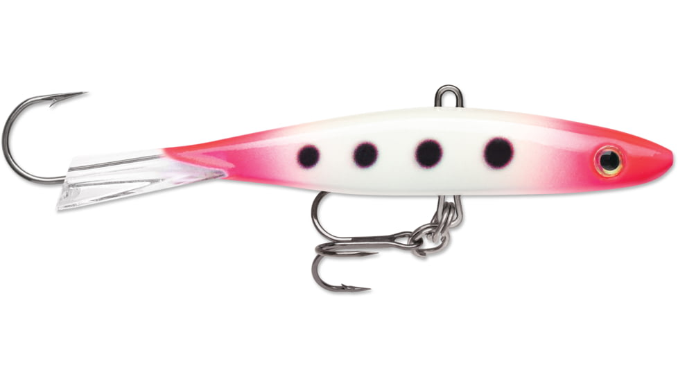 Rapala Jigging Shadow Rap, 2 3/4", 3/8oz, #8 Hook, Glow Pink Squirrel, JSDR07GPSQ