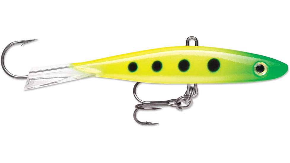 Rapala Jigging Shadow Rap, 2 3/4", 3/8oz, #8 Hook, Glow Slimy Lime, JSDR07GSLM
