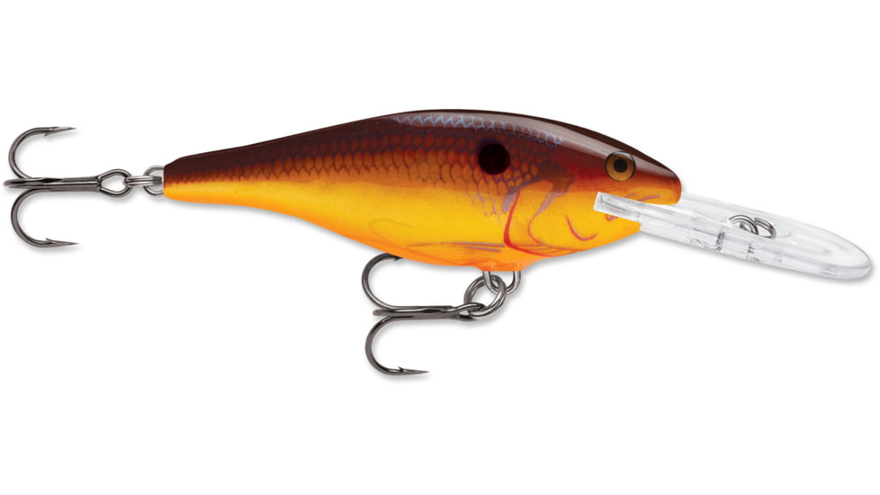 Rapala Shad Rap Crankbait, 3 1/8in, 3/8 oz, Floating, Crawdad, SR08CW
