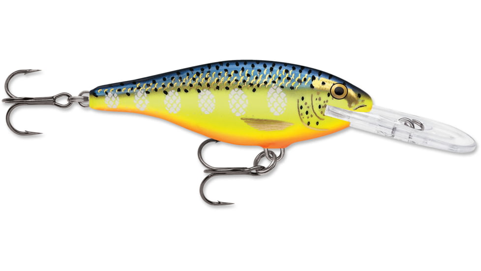 Rapala Shad Rap Crankbait, 3 1/8in, 3/8 oz, Floating, Hot Steel, SR08HS