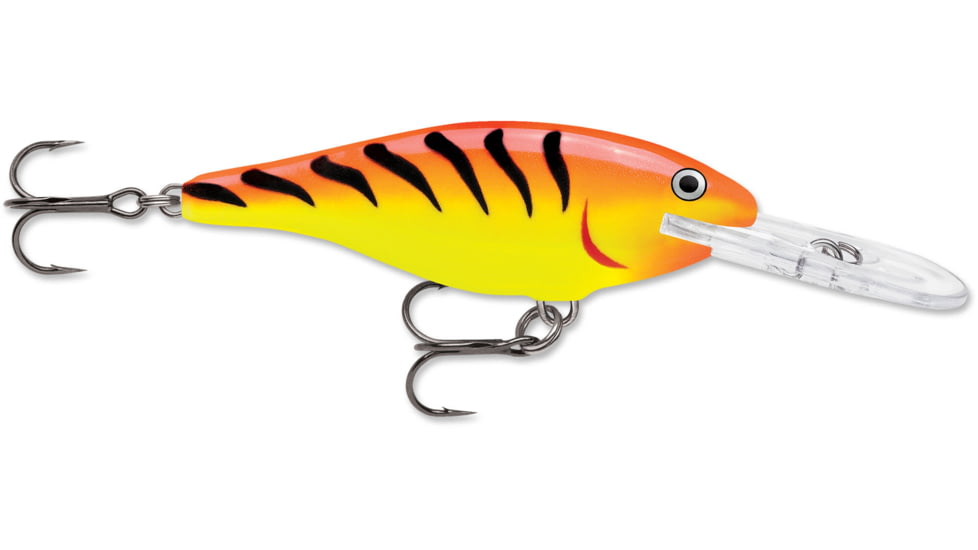 Rapala Shad Rap Crankbait, 3 1/8in, 3/8 oz, Floating, Hot Tiger, SR08HT