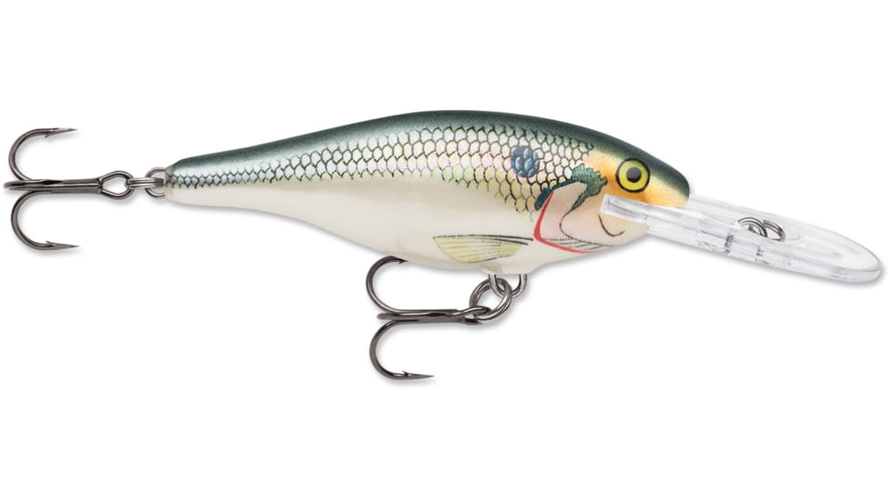 Rapala Shad Rap Crankbait, 3 1/8in, 3/8 oz, Floating, Shad, SR08SD