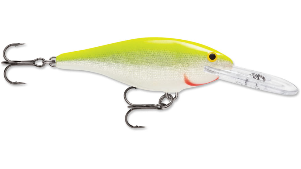 Rapala Shad Rap 08 Lure, Silver Fluorescent Chartreuse, SR08SFC