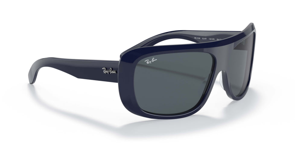 Ray-Ban Blair RB2196 Sunglasses, Blue Lenses, Blue, 61, RB2196-1321R5-61