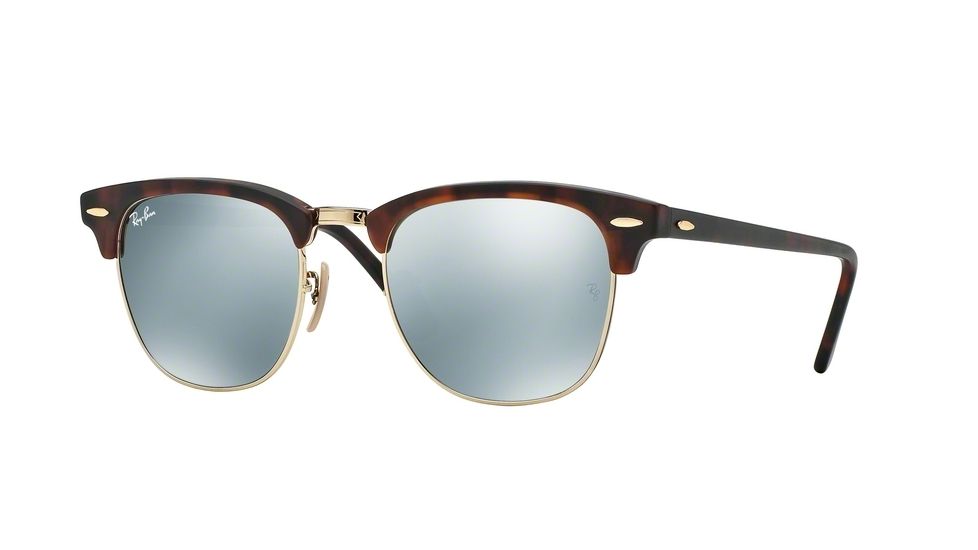 Ray-Ban Clubmaster Bifocal Sunglasses RB3016 with Lined Bi-Focal Rx Prescription Lenses RB3016-114530-51 - Lens Diameter 51 mm, Frame Color Sand Havana/gold