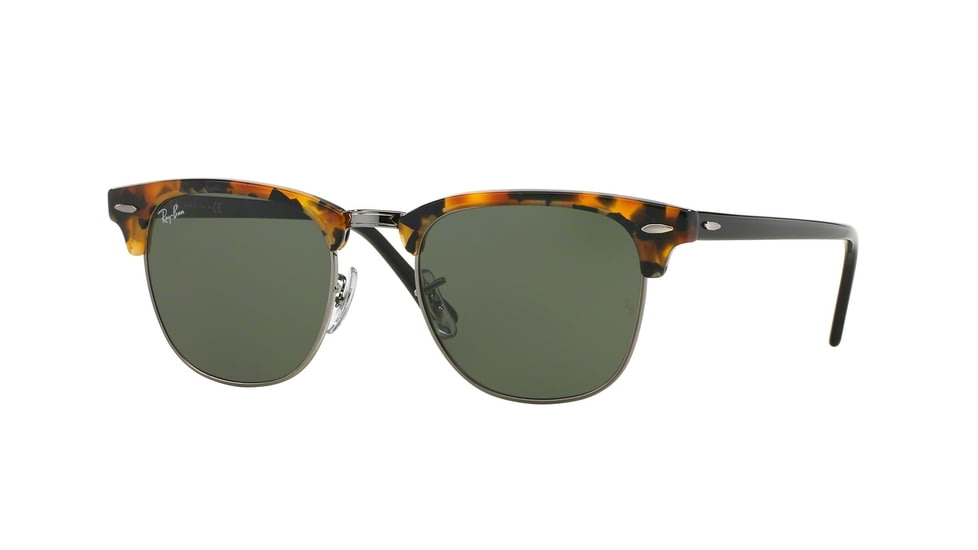 Ray-Ban Clubmaster Bifocal Sunglasses RB3016 with Lined Bi-Focal Rx Prescription Lenses RB3016-1157E-49 - Lens Diameter 49 mm, Frame Color Havana Spotted Black
