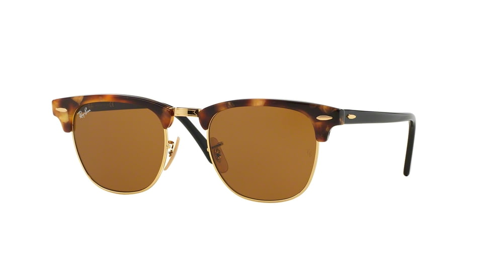 Ray-Ban Clubmaster Bifocal Sunglasses RB3016 with Lined Bi-Focal Rx Prescription Lenses RB3016-1160E-49 - Lens Diameter 49 mm, Frame Color Havana Spotted Brown