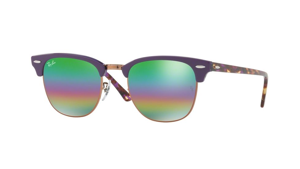 Ray-Ban Clubmaster Bifocal Sunglasses RB3016 with Lined Bi-Focal Rx Prescription Lenses RB3016-1221C3-49 - Lens Diameter 49 mm, Frame Color Metallic Medium Bronze