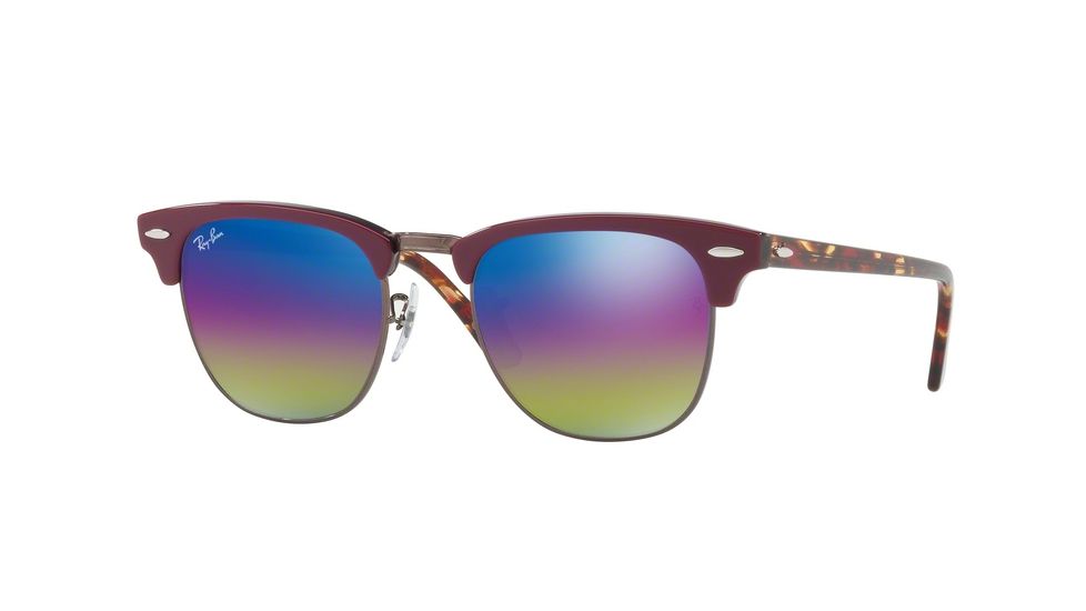 Ray-Ban Clubmaster Bifocal Sunglasses RB3016 with Lined Bi-Focal Rx Prescription Lenses RB3016-1222C2-49 - Lens Diameter 49 mm, Frame Color Metallic Dark Bronze
