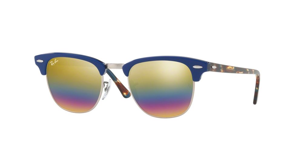 Ray-Ban Clubmaster Bifocal Sunglasses RB3016 with Lined Bi-Focal Rx Prescription Lenses RB3016-1223C4-49 - Lens Diameter 49 mm, Frame Color Metallic Light Bronze