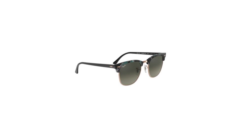 Ray-Ban Clubmaster Bifocal Sunglasses, 49mm, Spotted Grey/Green, RB3016-125571-49-BI