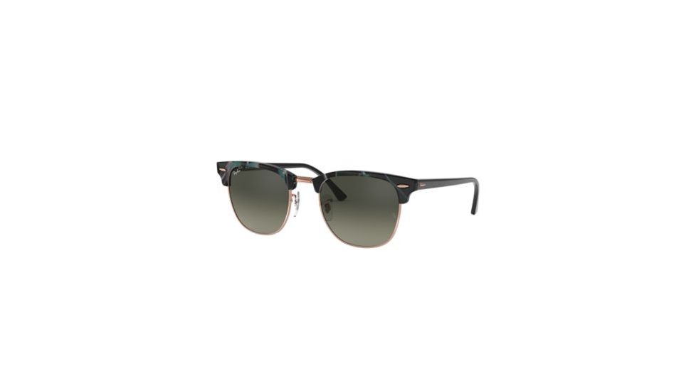 Ray-Ban Clubmaster Bifocal Sunglasses, 49mm, Spotted Grey/Green, RB3016-125571-49-BI