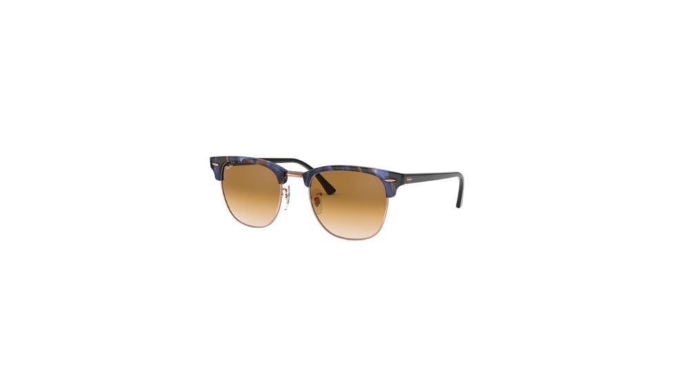 Ray-Ban Clubmaster Bifocal Sunglasses, 49mm, Spotted Brown/Blue, RB3016-125651-49-BI