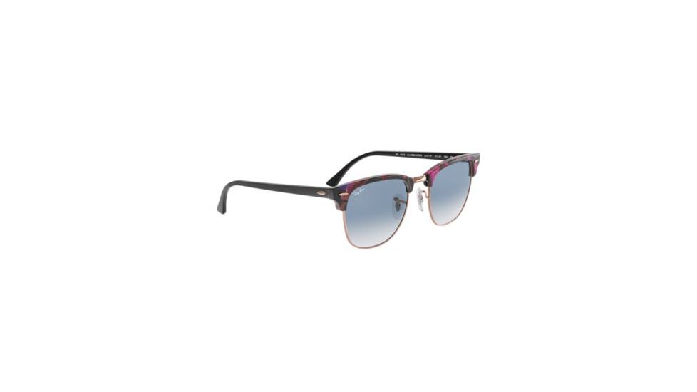 Ray-Ban Clubmaster Bifocal Sunglasses, 49mm, Spotted Grey/Violet, RB3016-12573F-49-BI