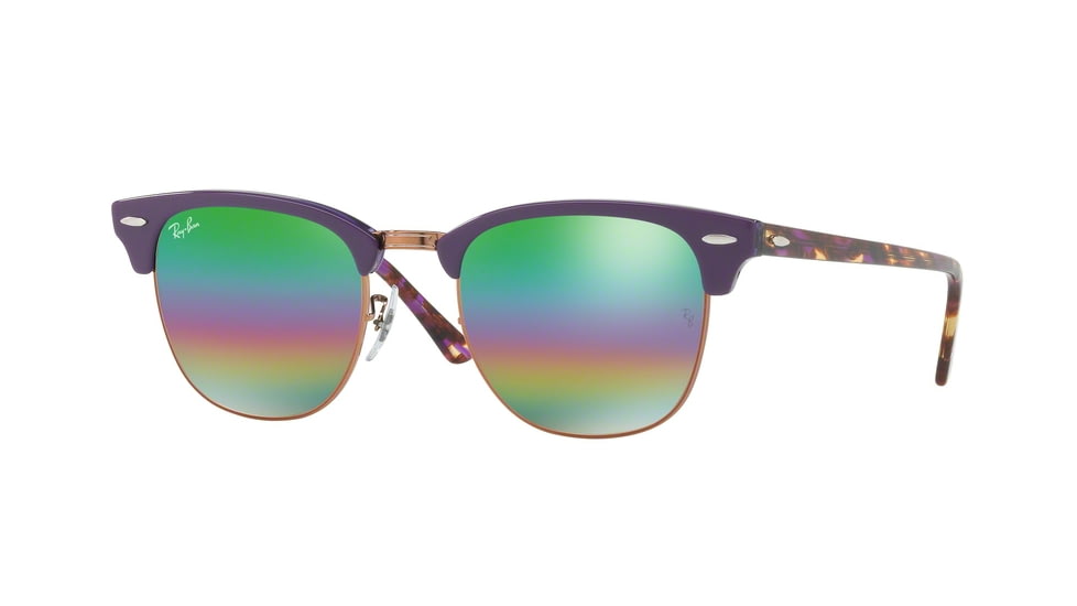 Ray-Ban Clubmaster Bifocal Sunglasses RB3016 with Lined Bi-Focal Rx Prescription Lenses RB3016-221C3E-49 - Lens Diameter 49 mm, Frame Color Metallic Medium Bronze