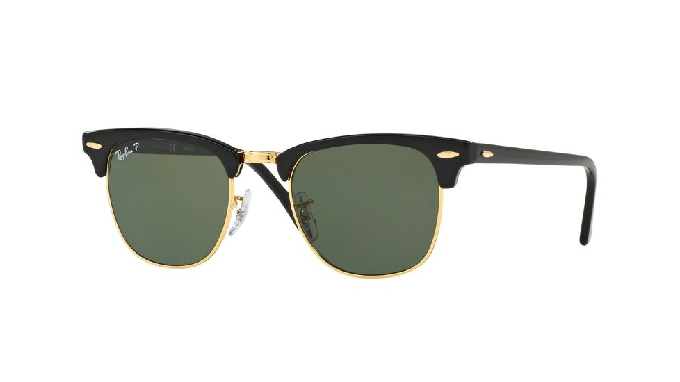 Ray-Ban Clubmaster Bifocal Sunglasses RB3016 with Lined Bi-Focal Rx Prescription Lenses RB3016-90158E-49 - Lens Diameter 49 mm, Frame Color Black