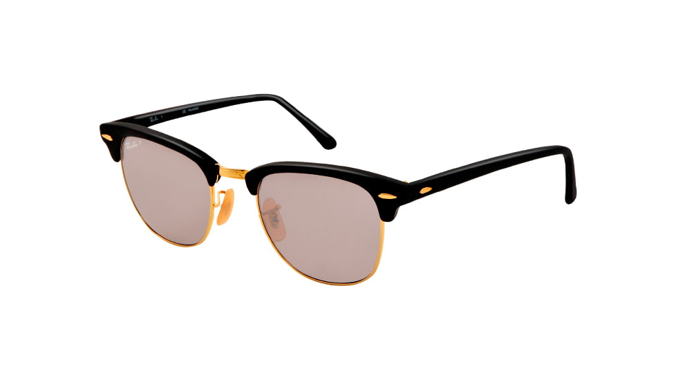 Ray-Ban Clubmaster Bifocal Sunglasses RB3016 with Lined Bi-Focal Rx Prescription Lenses RB3016-901SP2-49 - Lens Diameter 49 mm, Lens Diameter 49 mm, Frame Color Matte Black