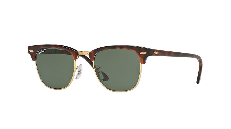 Ray-Ban Clubmaster Bifocal Sunglasses RB3016 with Lined Bi-Focal Rx Prescription Lenses RB3016-99058E-49 - Lens Diameter 49 mm, Frame Color Red Havana