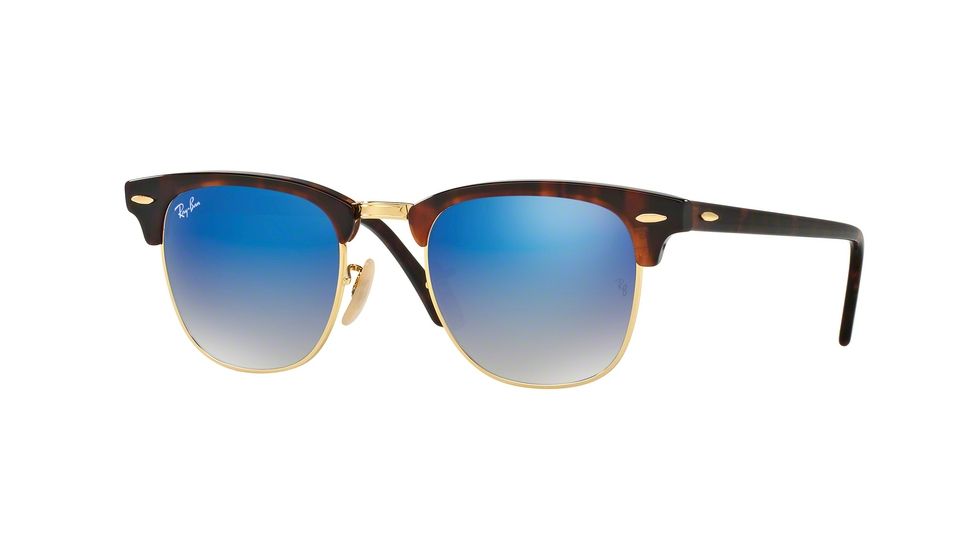 Ray-Ban Clubmaster Bifocal Sunglasses RB3016 with Lined Bi-Focal Rx Prescription Lenses RB3016-9907QE-51 - Lens Diameter 51 mm
