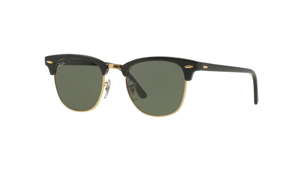 Ray-Ban Clubmaster Bifocal Sunglasses RB3016 with Lined Bi-Focal Rx Prescription Lenses RB3016-W0365E-49 - Lens Diameter 49 mm, Frame Color Ebony/Arista
