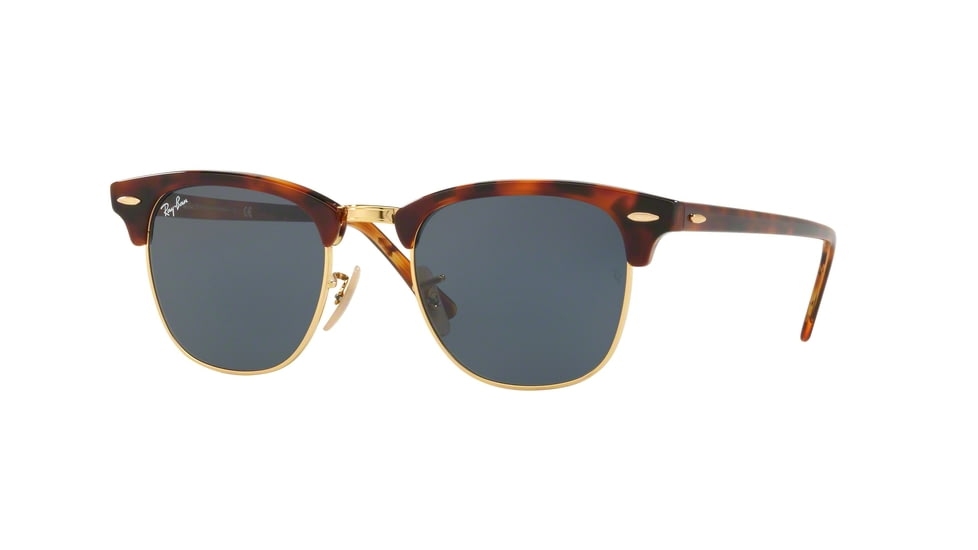 Ray-Ban Clubmaster Bifocal Sunglasses RB3016 with Lined Bi-Focal Rx Prescription Lenses RB3016-W3373E-49 - Lens Diameter 49 mm, Frame Color Top Havana Brown/yellow