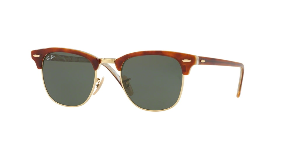 Ray-Ban Clubmaster Bifocal Sunglasses RB3016 with Lined Bi-Focal Rx Prescription Lenses RB3016-W3374E-49 - Lens Diameter 49 mm, Frame Color Top Havana Brown/honey