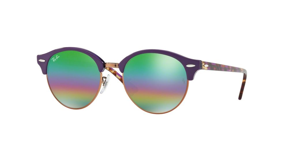 Ray-Ban RB4246 Single Vision Prescription Sunglasses RB4246-1221C3-51 - Lens Diameter 51 mm, Frame Color Top Violet On Trasparent Viole